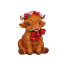 Valentine's Day Table Decor Resin Highland Cow, Asst of 2