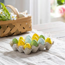 Bunny Blooms Table Decor Plastic Eggs and Chicks in Egg Carton, 8"L