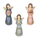 Simple Blessings Resin Angel Table Decor, Faith/Hope/Love, Asst of 3, 6"H
