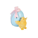 Hop Into Spring Table Decor Resin Chick with Egg, Asst of 2
