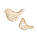 What She Shed Table Decor Wood Carved Bird, Set of 2