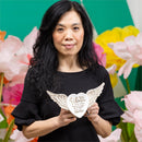 Memorial Table Decor Resin Angel Wings, Because someone we love, 10"L