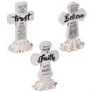 Simple Blessings Resin Cross Table Decor, Asst of 3, 7"H