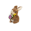 Hop Into Spring Table Decor Natural Fiber Easter Bunny, 4", Set of 3