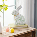 Hop Into Spring Table Decor Wood Bunny with Bow, 10.5"H
