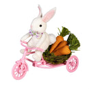 Bunny Blooms Table Decor Natural Fiber Bunny on Bike, 9"L , Asst of 2