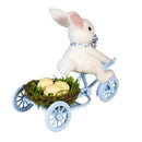 Bunny Blooms Table Decor Natural Fiber Bunny on Bike, 9"L , Asst of 2