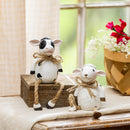 Hillside Pasture Table Decor Farm Animal with Dangling Legs Resin, 7"H, Asst of 2
