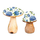 VivaStyle Table Decor, Wood Decor, Hydrangea Mushroom, Set of 2