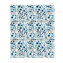 VivaStyle Gilded Meadow Plush Blanket, Blue Wildflowers, 50"x60"