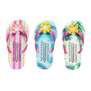 Tropical Oasis Thermometer, Metal Outdoor Thermometer, Flip Flops, 13", Asst of 3