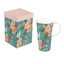 What She Shed Ceramic Perfect Cup, Florals, 17oz, Gift Box