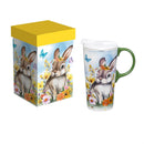 Hop Into Spring Ceramic Perfect Cup, Bunny in Field, 17oz, Gift Box