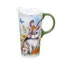 Hop Into Spring Ceramic Perfect Cup, Bunny in Field, 17oz, Gift Box