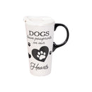 Memorial Pet Travel Cup Ceramic Perfect Cup, "DOGS", 17oz, Gift Box