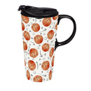 Red, White, & Bloom Sports Ceramic Perfect Cup, Basketball, 17oz, Gift Box