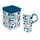 VivaStyle Gilded Meadow Travel Cup Ceramic Perfect, 17oz, Gift Box