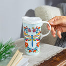 What She Shed Dragonfly Travel Travel Cup Ceramic Perfect Cup, 17oz, Gift Box
