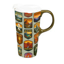 High Country Travel Cup Ceramic Perfect Cup, National Parks, 17oz, Gift Box