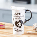 Memorial Pet Travel Cup Ceramic Perfect Cup, "CATS", 17oz, Gift Box
