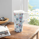 Hop Into Spring Travel Cup Ceramic Perfect Cup, Floral Goose, 17oz, Gift Box