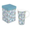Hop Into Spring Travel Cup Ceramic Perfect Cup, Floral Goose, 17oz, Gift Box