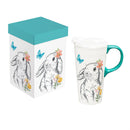Bunny Blooms Ceramic Perfect Cup, Bunny and Butterfly, 17oz, Gift Box