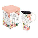 Simple Blessings Travel Cup Ceramic Perfect Cup, Let your faith be bigger, 17oz, Gift Box
