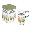 This Calls For Cake Travel Cup Ceramic Perfect Cup, "Happy Birthday", 17oz, Gift Box,