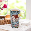 Cottage Garden Travel Cup Ceramic Perfect Cup, Birdhouse, 17oz, Gift Box