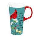 Memorial Travel Cup Ceramic Perfect Cup, Cardinal, 17oz, Gift Box
