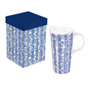 Seaside Retreat Travel Cup Ceramic Perfect Cup, Shells, 17oz, Gift Box