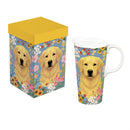 Hillside Pasture Pet Travel Cup Ceramic Perfect Cup, Golden Retriever Dog, 17oz, Gift Box