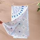 Seaside Retreat Towel Quick Dry Waffle Weave w/ Matching Carrying Case, Shibori, 60"L x 30"W