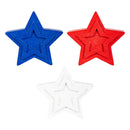 Red, White, & Bloom Figurine, Mini Wood Star, 3 Asst, CDU