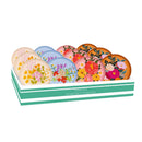 Trinket Dish, Metal Round Floral Print, Asst of 4,CDU
