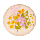 Trinket Dish, Metal Round Floral Print, Asst of 4,CDU