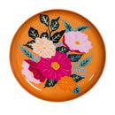 Trinket Dish, Metal Round Floral Print, Asst of 4,CDU