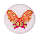 Trinket Dish, Metal Round Butterfly Print, Asst of 4