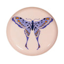 Trinket Dish, Metal Round Butterfly Print, Asst of 4