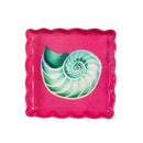 Tropical Oasis Trinket Dish, Scalloped Square, Asst of 4