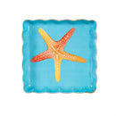 Tropical Oasis Trinket Dish, Scalloped Square, Asst of 4