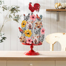 Hillside Pasture, Chicken-Wire Cage with Rooster Finial and 60 Magnets