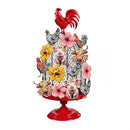 Hillside Pasture, Chicken-Wire Cage with Rooster Finial and 60 Magnets