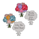 What She Shed Wish Token, Flower Bouquet, Asst of 2, Basket Display