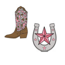 Boots & Bows Wish Token, Western, Asst of 2, Basket Display