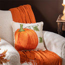 Harvest Blossom Throw Pillow Square Pumpkin, 16" x 16"