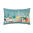 Cottage Garden Throw Pillow Lumbar Floral, 16"L x 10.5"H