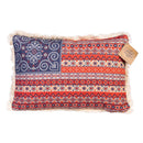 Americana BOHO by JG, Flag Frayed Edge Travel Pillow