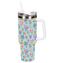 Hop Into Spring Tumbler Stainless Steel Trenta Cup, Scattered Floral, 30oz, Window Box